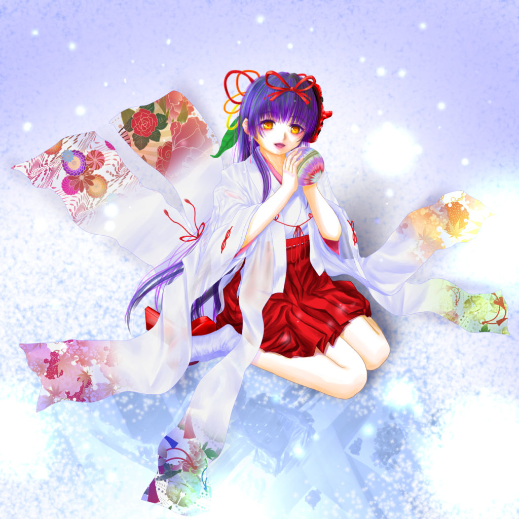 アマツキツネ 新作お絵描き。 白と赤の境界線